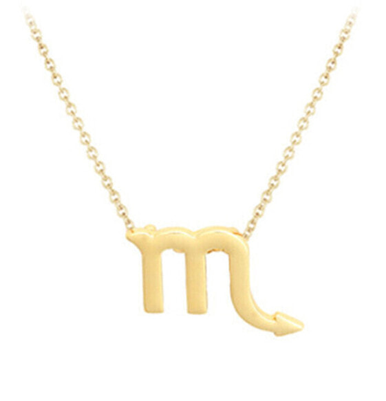 Gold plated necklace with Scorpio pendant SVLN0195XH2GOSC