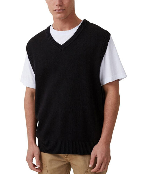 Men's Vintage-Like Knit Vest