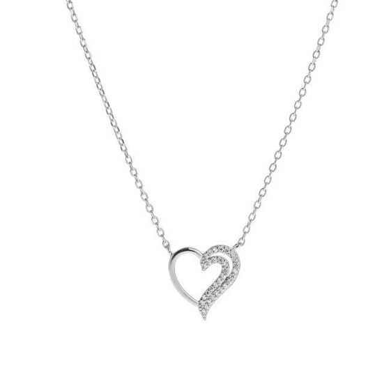 Delicate silver necklace Heart AJNA0015 (chain, pendant)