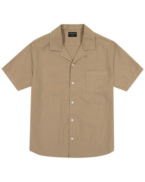 Goodlife Clothing Camp Collar Linen-Blend Shirt Men's S