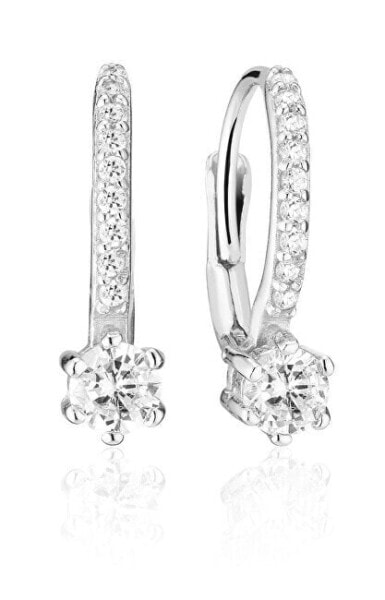 Charming silver earrings with cubic zirconia Rimini SJ-E22112-CZ-SS