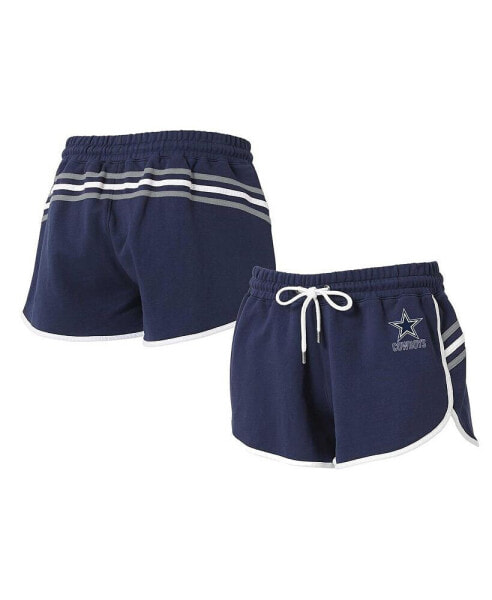 Women's Navy Dallas Cowboys Hem Shorts