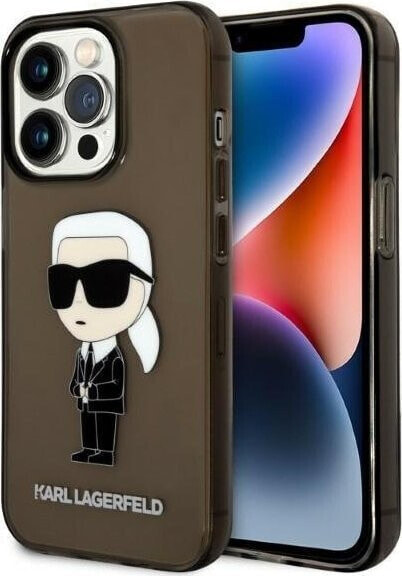 Karl Lagerfeld Etui Karl Lagerfeld KLHCP14LHNIKTCK Apple iPhone 14 Pro czarny/black hardcase Ikonik Etui Karl Lagerfeld