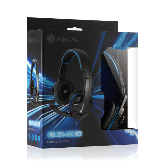 NGS GHX-505 - Headset - Head-band - Gaming - Black,Blue - Binaural - 2 m