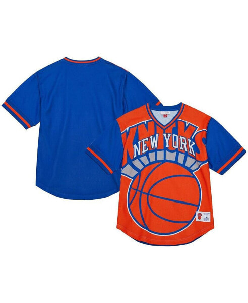 Men's Orange New York Knicks Jumbotron 3.0 Mesh V-Neck T-shirt