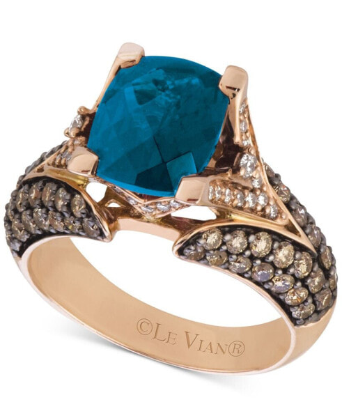 Кольцо Le Vian Deep Sea Blue Topaz & Diamond