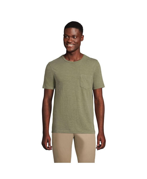 Men's Short Sleeve Garment Dye Slub Pocket Tee