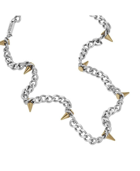 Men's Two-Tone Stainless Steel Chain Necklace
