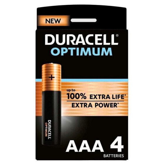 DURACELL Optimun AAA LR03 Alkaline Batteries 4 Units