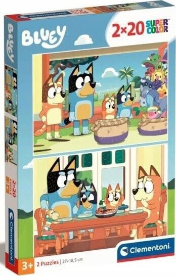 Clementoni CLE puzzle 2x20 SuperKolor Bluey 24807