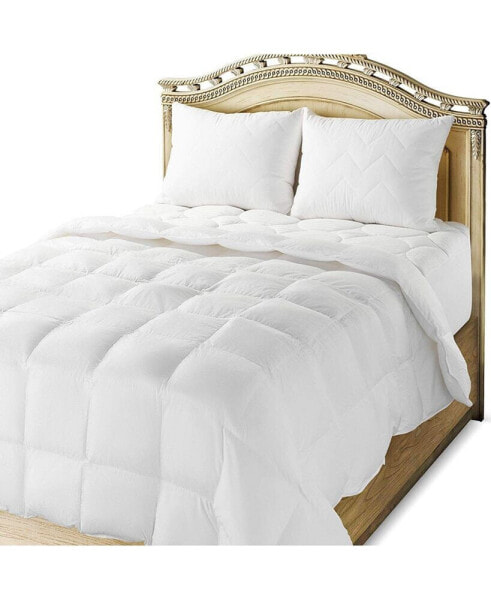 Maxi Luxurious Cozy and Comfortable Cotton Sateen Comforter - Weaved with 300 Thread Count - Full (76 X 86)