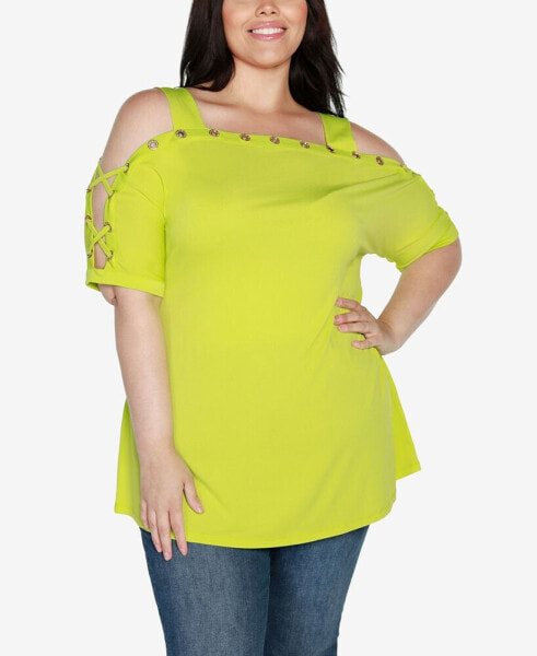 Plus Size Cold Shoulder Top