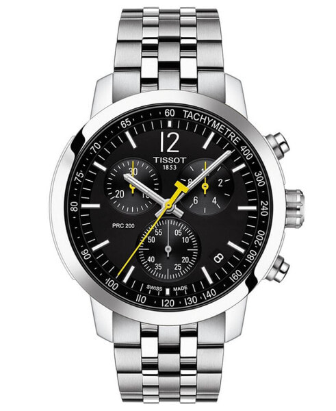 Men's Swiss Chronograph PRC 200 Stainless Steel Bracelet Watch 43mm