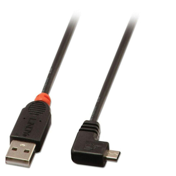 Кабель USB 2.0 A — Micro USB B LINDY 31976 1 m Чёрный