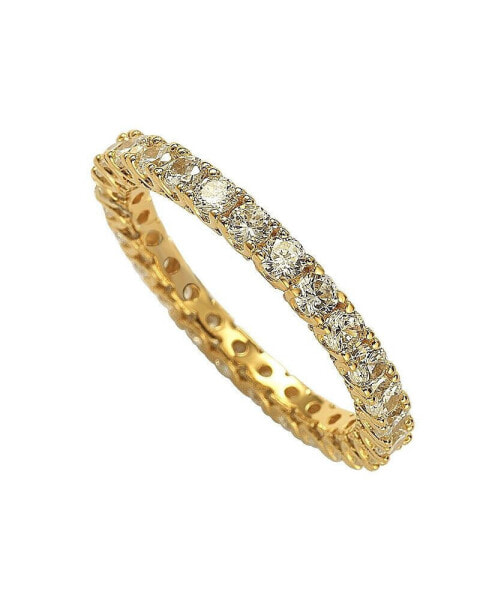 Кольцо Suzy Levian Sterling Zirconia U Shape Eternity Band