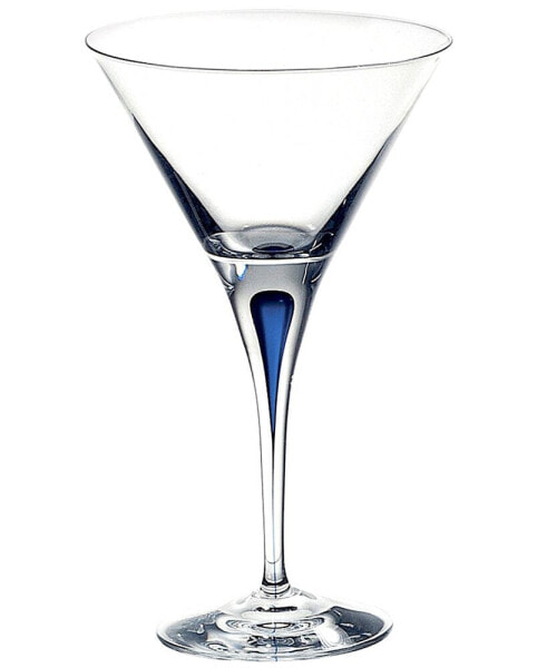 Стеклянный бокал для мартини Orrefors Intermezzo Blue