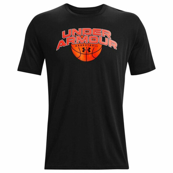 Спортивная футболка с коротким рукавом Under Armour Basketball Branded Wordmark Чёрный