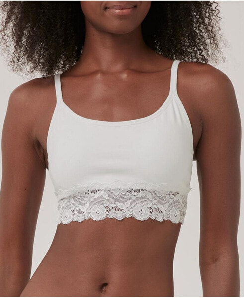 Women's Organic Cotton Lace Smooth Cup Bralette