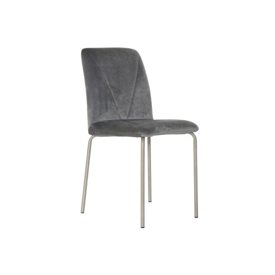 Dining Chair DKD Home Decor Grey Metal Polyester (44 x 46 x 90 cm)