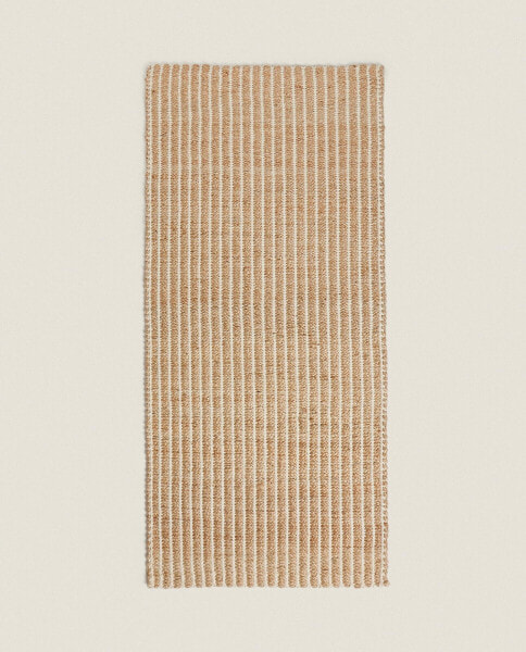 Non-slip jute rug