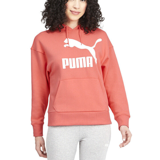 Puma Classics Logo Pullover Hoodie Womens Size XS Casual Athletic Outerwear 531