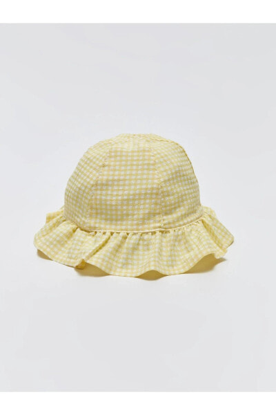 LCW Ekose Desenli Kız Bebek Şapka