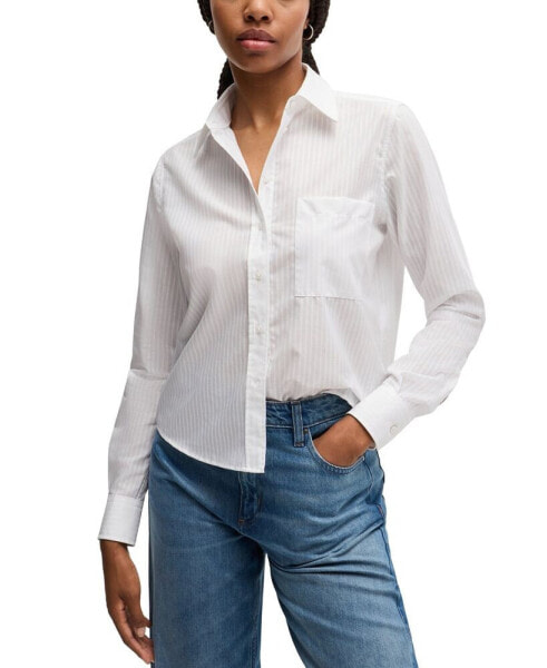 Women’s Striped Regular-Fit Blouse