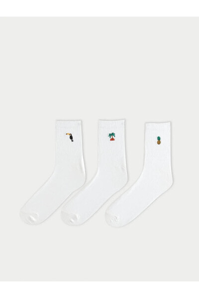 Desenli Erkek Soket Çorap 3'lü