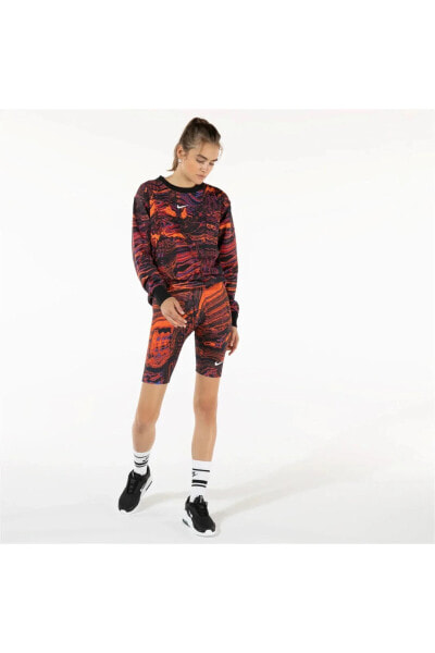 Sportswear Essential Aop Print Kadın Renkli Şort