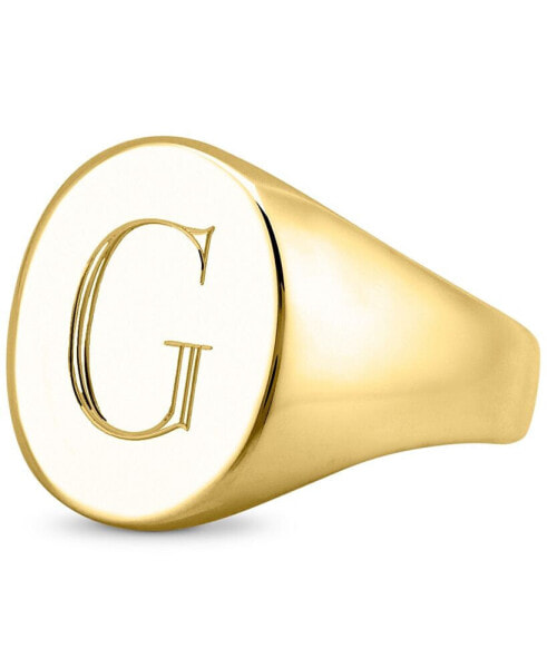 Initial Signet Ring in 14K Gold-Plated Sterling Silver