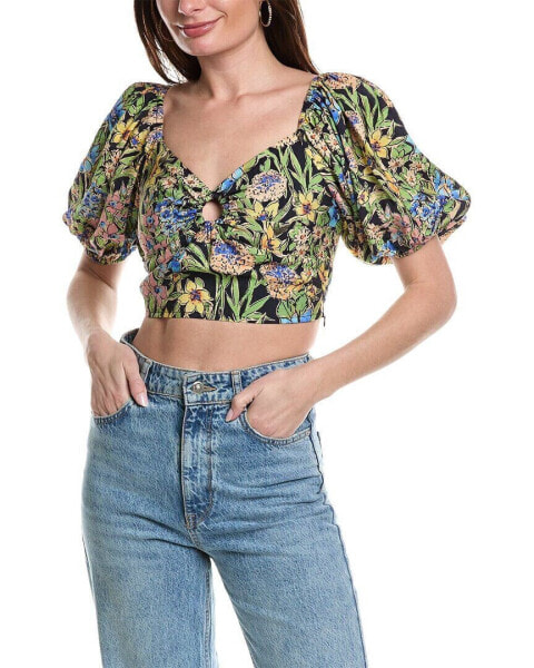 Dress Forum Waterlily Cutout O-Ring Crop Top Women's