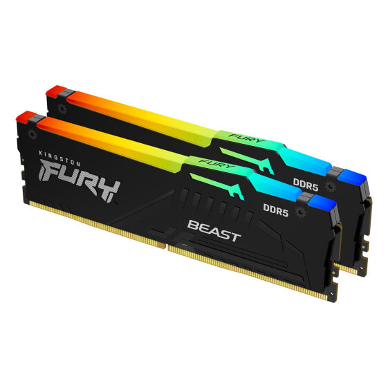 Kingston FURY Beast RGB - 32 GB - 2 x 16 GB - DDR5 - 6000 MHz - 288-pin DIMM