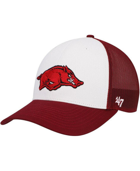 Men's White, Cardinal Arkansas Razorbacks Freshman Trucker Adjustable Hat