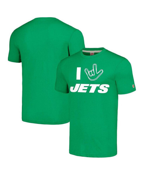 Men's and Women's Green New York Jets The NFL ASL Collection by Love Sign Tri-Blend T-shirt