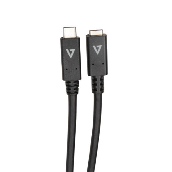 V7 V7UC3EXT-2M - 2 m - USB C - USB C - USB 3.2 Gen 1 (3.1 Gen 1) - Black