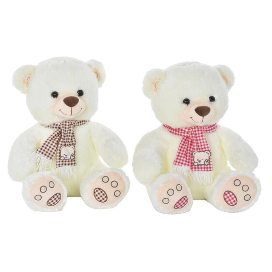 Мягкая игрушка DKD Home Decor Плюшевый медвежонок Красный Белый Бордовый Детский 20 x 20 x 50 см (2 шт)