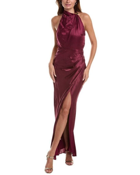 Nicholas Galilea Silk-Blend Maxi Dress Women's Purple 10