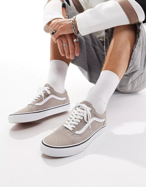 Vans old skool trainers in light grey