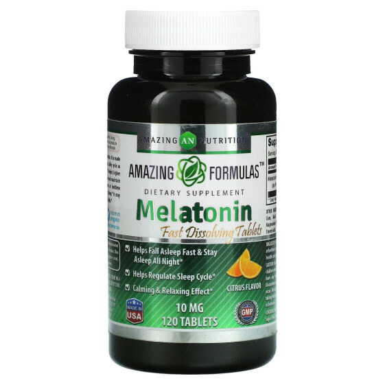 Melatonin, Citrus, 10 mg, 120 Tablets