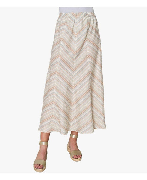 Women's Striped Linen On The Move Skirt