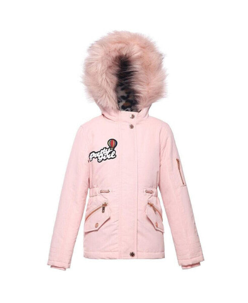 Little and Big Girls' Parka Jacket with Insulated Hood