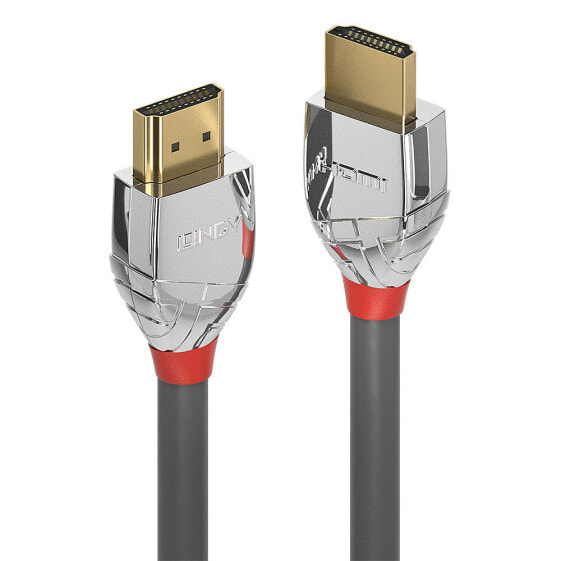 Lindy 3m High Speed HDMI Cable - Cromo Line - 3 m - HDMI Type A (Standard) - HDMI Type A (Standard) - 4096 x 2160 pixels - 3D - Grey - Silver