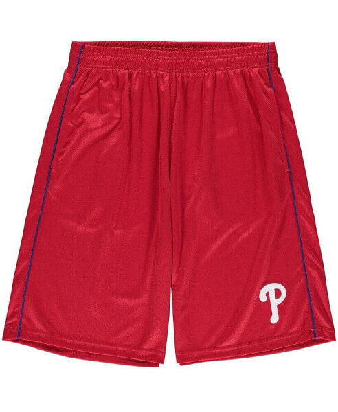 Шорты Majestic красные Philadelphia Phillies Big Tall сетчатые для мужчин