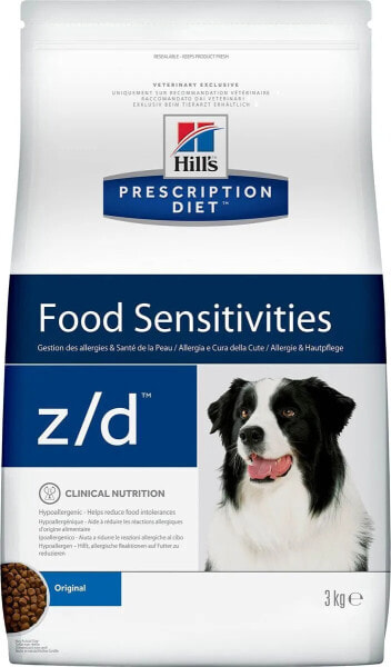 Сухой диетический гипоаллергенный корм для собак Hill's Prescription Diet z/d Food Sensitivities при пищевой аллергии, 3 кг