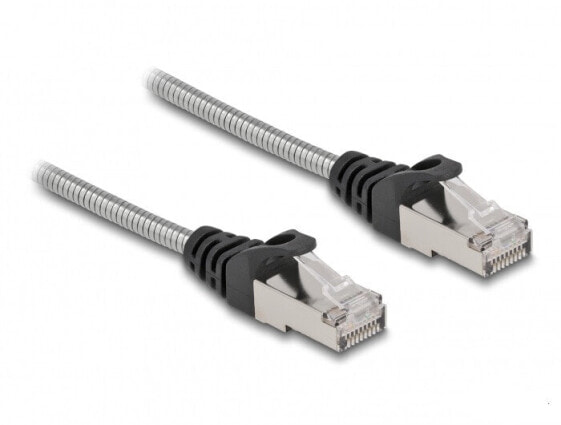 Delock 80249 - Patchkabel S/FTP Cat.7 Rohkabel 2 m schwarz Industrie - Network - CAT 7 cable/RJ45 plug