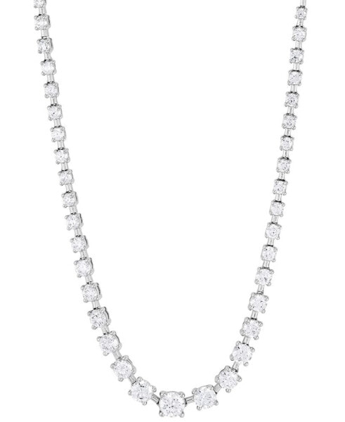 Lab Grown Diamond Graduated 16" Collar Necklace (7 ct. t.w.) in 14k White Gold