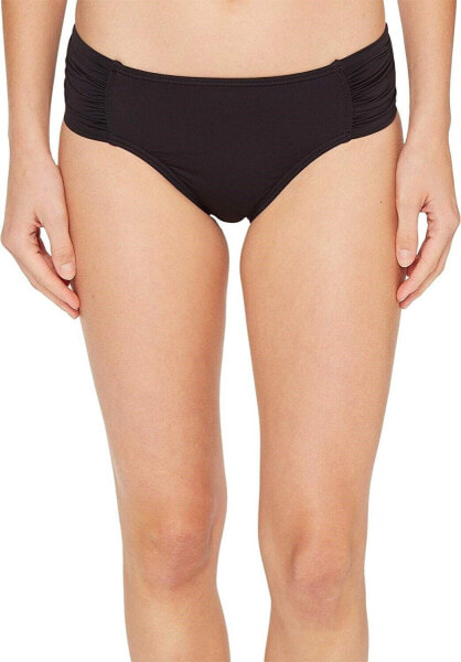 Tommy Bahama Women's 173866 Pearl High-Waist Side-Shirred Bikini Bottom Black L