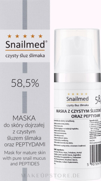 Gesichtsmaske für reife Haut mit Schneckenschleim und Peptiden - Snailmed 30 ml