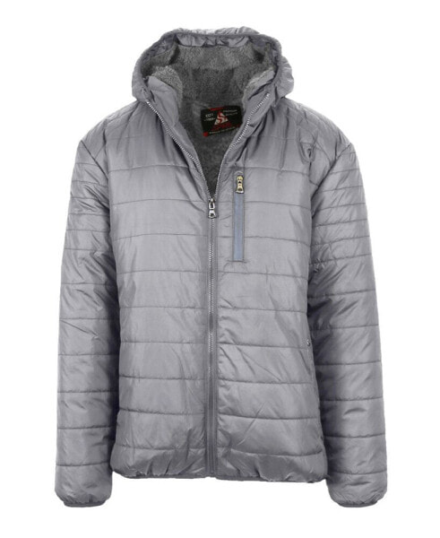 Men's Sherpa Lined Hooded Puffer Jacket