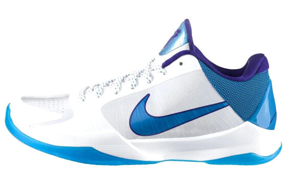 Кроссовки баскетбольные мужские Nike Kobe 5 Draft Day (Белый, Голубой)
